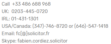Fabien Cordiez, French Lawyer and Solicitor